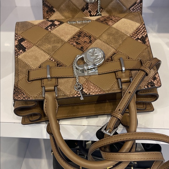 MICHAEL KORS Hamilton Small Patchwork Satchel Crossbody Bag
Driftwood 
NWT - Picture 8 of 16